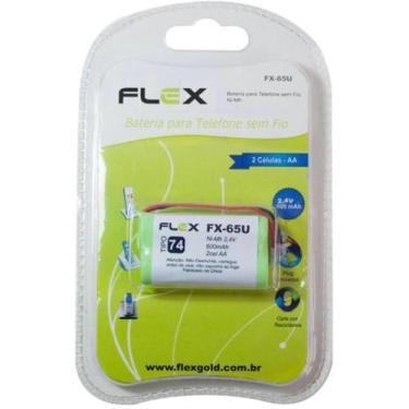 Imagem de Bateria Universal Telefone Sem Fio 2,4V AA 600mAh FX-65U Flex