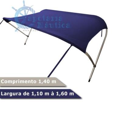 Imagem de Capota Toldo Nautico 2 Arcos Estrutura Reforçada Para Lanchas, Barcos 