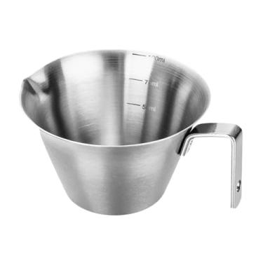 Imagem de YWJLQH Xícara de Servir Café Expresso com Balança, Copos de Molho de aço Inoxidável, Ferramenta de Pesagem de Grãos de Café, Copo Medidor de 100 Ml para Leit, argento