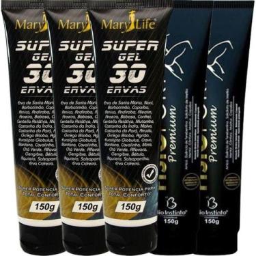 Imagem de Kit 3 Super Gel 30 Ervas 150G + 2 Pomada Fisiofort Premium - Bio Insti