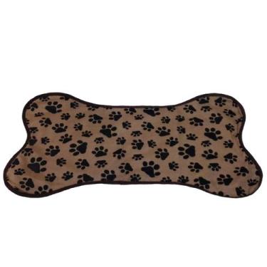 Imagem de tapetinho para comedouro pet  tapete pet pequenos tapete ossinho 60x37