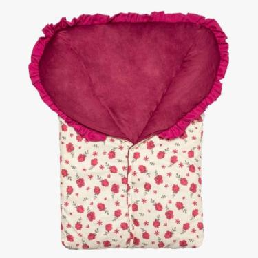 Imagem de Porta Bebê Saco De Dormir Menina Quentinha Bela Marsala - Bebê Feliz