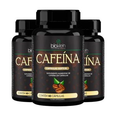 Imagem de Kit 3 Cafeína 200mg 60 Cápsulas Softgel Termogênico Bios - Bio Sport