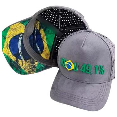 Imagem de Bone brasil camurça chumbo - Like Parts