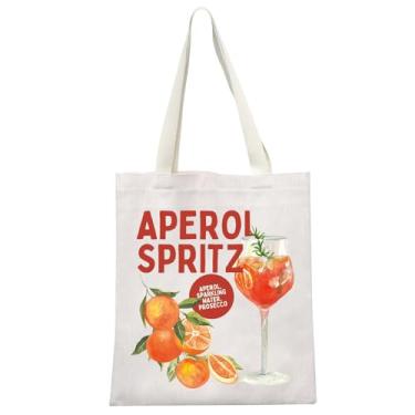 Imagem de GJTIM Aperol Presente temático Aperol Spritz Presente Italiano Verão Spritz Presente Cocktail Presente Aperol Spritz Sacola, Aperol Spritz Tote, Medium