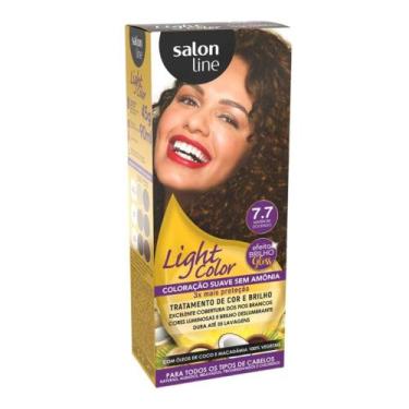 Imagem de Coloração suave salon line light color 7.7 marrom dourado