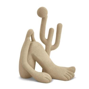 Imagem de Escultura em Poliresina Abaporu Bege - 32cm - Abra Casa