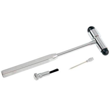 Imagem de Martelo Neuro Fisio Buck Reflexos Com Pincel E Agulha - CONTEC,  Preto