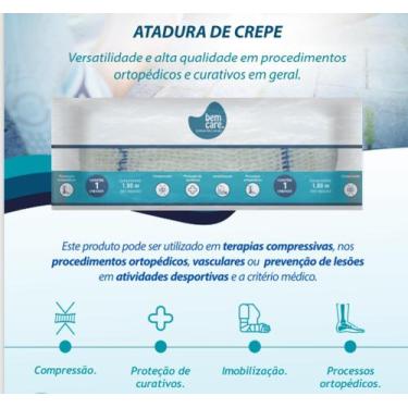 Imagem de Atadura de crepe bem care 10 cm 1,8 m - MARCA PROPRIA