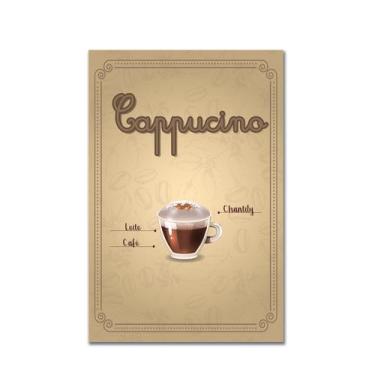 Imagem de Placa Decorativa MDF Tipos de Café Cappucino - Quartinhos
