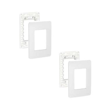 Imagem de Kit 2 Placa/Espelho 4X2 3Mod Gamma Silver S730103274 Orion - Schneider