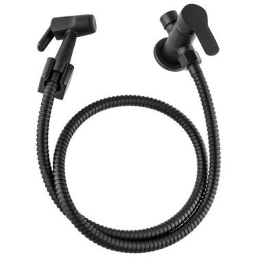 Imagem de Ducha Banheiro Para Lavagem Intima Preto Fosco 1/4 volta - KELLY METAI