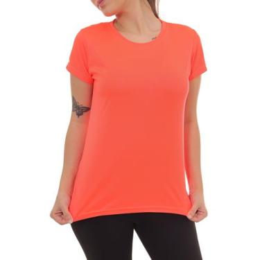 Imagem de Camiseta Feminina Dry Fit Lisa Básica Poliéster Academia Fitness - Per