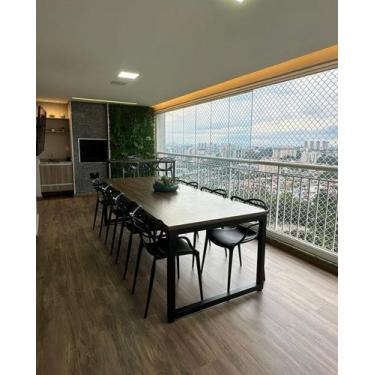 Imagem de Mesa De Jantar Estilo Industrial 270 X 90 C/ 10 Cadeiras Allegra Frati