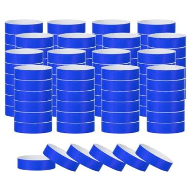 Imagem de PATIKIL Pulseiras de papel para eventos, pacote com 1200 pulseiras neon para festa, pulseiras coloridas à prova d'água para identificação de concerto, pulseiras de mão para entrada de bar azul