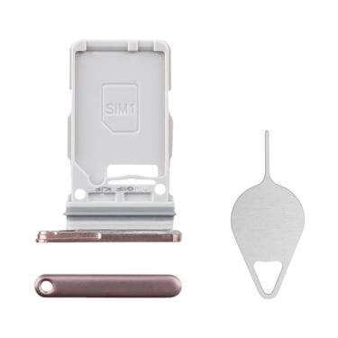 Imagem de BESJMYT Substituição para bandeja de cartão SIM Samsung Galaxy S21 Ultra 5G (versão SIM único) Adaptador de suporte para compartimento de cartão Phantom Brown com ejetor de agulha para S21 Ultra 5G