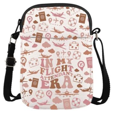 Imagem de Bolsa tiracolo de viagem para aeromoça de bordo Presente In My Flight Attendant Era Aeromoça Aviação para Tripulação de Cabine Anfitriã Aviação, Flight Attendant Era Cb