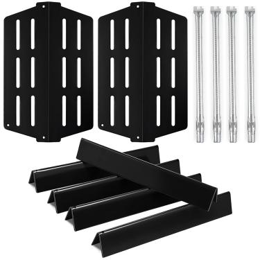 Imagem de Grillflame Peças de reposição para queimadores Genesis 330 barras aromatizadoras defletores de calor para queimador Genesis 4 com peças de guelra Sear E-330 S-330 CE-330 CEP-330 Porcelana Genesis 300