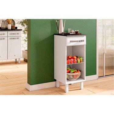 Imagem de Balcão De Cozinha Fruteira Com 1 Gaveta 35cm Branco Telasul