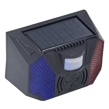 Imagem de Lâmpada de Alarme Solar Com Sirene Infravermelha Controle Remoto de Luz para Fazendas Domésticas Orchards Orchards 120dB Sound