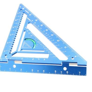 Imagem de Ferramenta Quadrada de Rafter Com Bloco de Gabarito, Régua Quadrada de Madeira, Quadrados de Carpintaria Ajustáveis ​​de Precisão, Compacto e Portátil, ângulo Reto Triangular