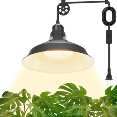 Imagem de MYSWEETY Luz De Cultivo Suspensa, Luzes De Plantas Suspensas De Espectro Total Para Plantas De Interior, Luz De Cultivo Decorativa Vintage Com Cabo De Alimentação De 16,4 Pés, Luz Pendente Plug-In C