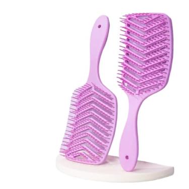 Imagem de 1pc V Shape Hollow Massage Pente Couro Cabeludo Meridiano Massagem Escovas de Cabelo Fofo Desembaraçar Emaranhado Cabelo Cacheado Pente Ferramentas de Estilo (02)