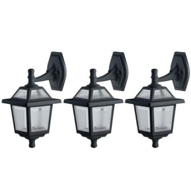 Imagem de Kit 3 Arandelas Luminárias de Parede Pretas Retro Vintage Colonial 39cm Externa 384