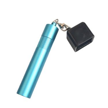 Imagem de LAKE OF FIRE Modelador de ponta de sinuca 3 em 1, acessórios para taco de sinuca de reparo com armazenamento de pontas de taco de sinuca e suporte de giz de bilhar (azul)