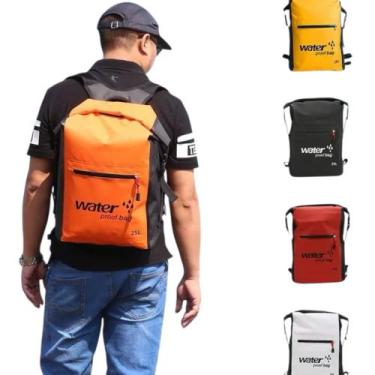 Imagem de Mochila 25 Litros Impermeável Estanque Capa Chuva Trilha - Bruartt, Az