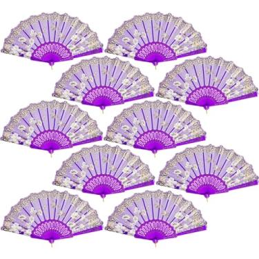 Imagem de QIRMIZI Pacote com 30 ventiladores dobráveis – ventiladores portáteis estilo espanhol, ventiladores de mão a granel para casamento, festa de chá, dança, igreja, apresentação, decoração de casa