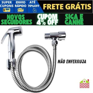 Imagem de Ducha Higiênica Cromada Não Enferruja 100% Completa Luxo Metal Inox - 
