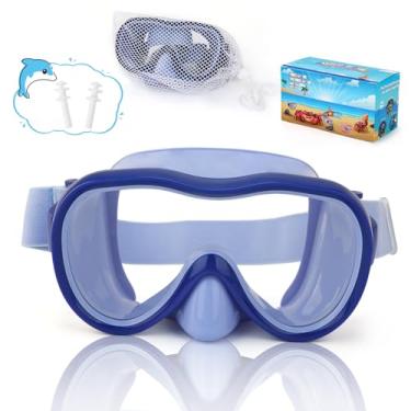 Imagem de iGym Óculos De Natação Para Crianças, Máscara De Mergulho Com Snorkel, Óculos De Natação Com Proteção Para O Nariz E Tiras Elásticas Largas, Capa Com Bolsa De Malha E Protetores Auriculares