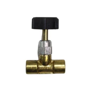 Imagem de Registro regulador de pressão de gás 1/8 NPT Rosca Fêmea x Fêmea Latão