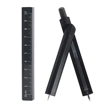 Imagem de Bússolas de desenho multifuncional 4 em 1 bússola de desenho profissional com apagador de régua de pena apagável para desenho de geometria engenheiro de matemática estudantes kit de geometria de