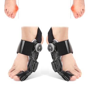 Imagem de JSHshield Corretor de Joanete Ergonômico para Mulheres e Homens Dedão do Pé, Alisador de Dedo do Pé Ajustável, Alívio Ortopédico da Dor da Tala de Joanete para Suporte Diurno/Noturno (2PCS)