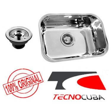 Imagem de Cuba inox para cozinha n1 46X30X17 com válvula tecnocuba