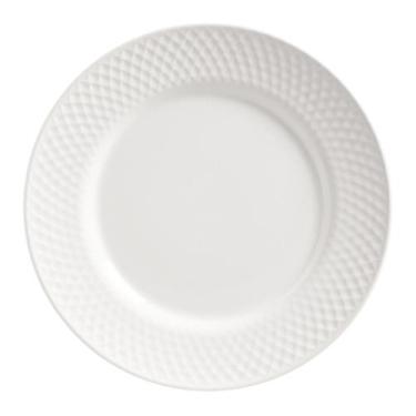 Imagem de CJ 6 Pratos Raso Branco Relevo Split White Alleanza Ceramica