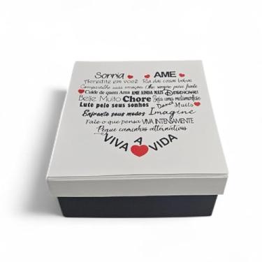 Imagem de Craftimbui - Caixa de Presente 15x20x8 Cartonada Mensagem 17 Sorria Ame Acredite