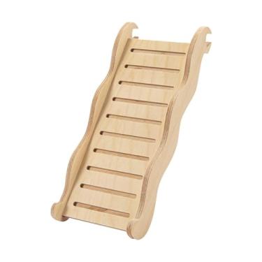 Imagem de WeiLaiKeQi Escada de madeira para hamster, gaiola para coelhos, rampa suspensa, ponte para hamster anão, ponte de escada, acessórios para gaiola de ratos, M