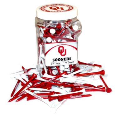 Imagem de Camisetas de golfe Team Golf NCAA 6,35 cm, pacote com 175, tamanho regular, várias cores de equipe, Oklahoma Sooners, 175 ct.