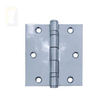 Imagem de Dobradiça Polida C-reto Inox Com Rolamento 3 X 2 ½