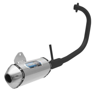 Imagem de Escapamento Esportivo Pro Tork Mini 3 Curva Preta Moto Ybr 125 Factor 