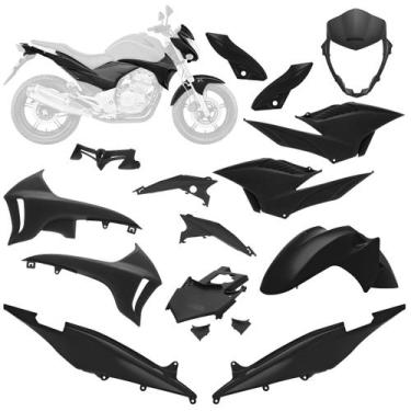 Imagem de Kit Carenagem Moto Honda CB 300R 2010 a 2012 9 Peças Pro Tork Substitu