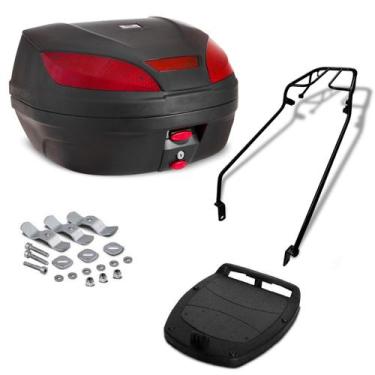 Imagem de Baú De Moto 52 Litros Pro Tork Com Bagageiro Sundown Max 125 2004 Até 