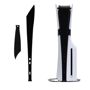 Imagem de RDFJ Middle Skin compatível com PS5 Series Console Center Sticker Matte Black (para PS5 Pro Series)
