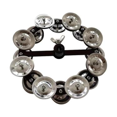 Imagem de YIJU Hi Hat Pandeiro Tamborim Címbalo Multiuso 7 pol Diâmetro Peças de Reposição Leve Portátil Percussão Musical Educacional para Concerto