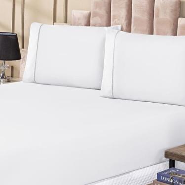 Imagem de Jogo De Lençol Porcelana 300 Fios Ponto Palito King 3 Peças - Vitor Bo