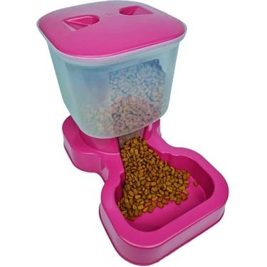 Imagem de Tratador Automático para Cães de Grande Porte - Comedouro Pet (Rosa)