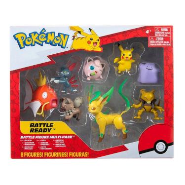 Imagem de Pokemon - Kit 8 Bonecos De Batalha - Pikachu, Abra, Leafeon
